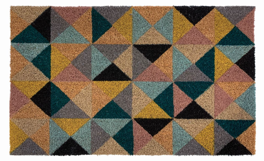 Geometric Triangles Coir Mat